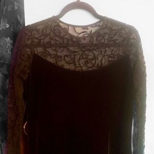 Vintage black velvet dress